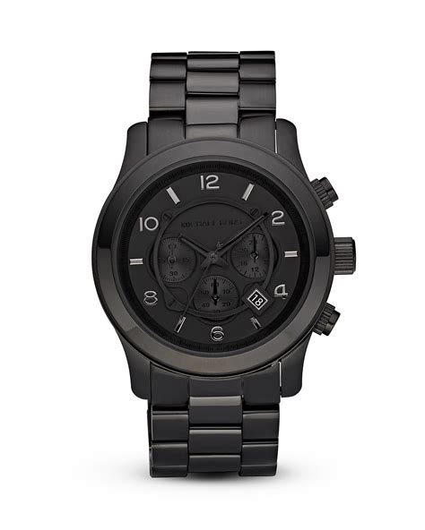 michael kors mens black skull watch|Michael Kors clear band watch.